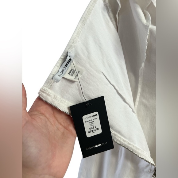 Fashion nova white bow mini strapless dress - Picture 4 of 4